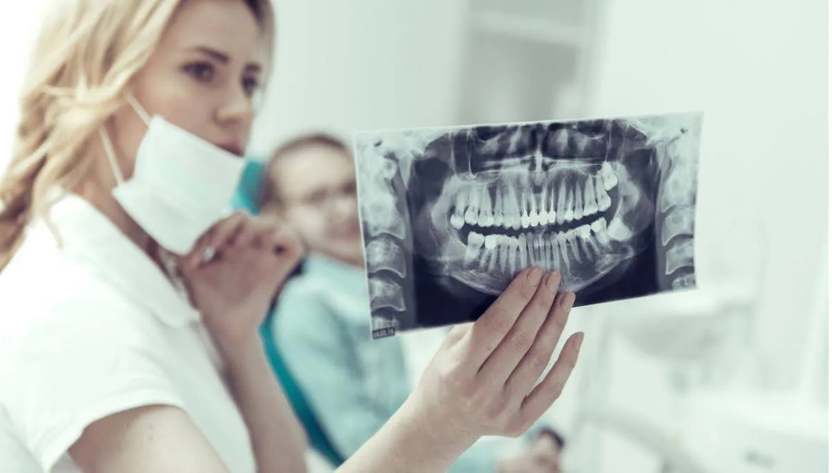 Doctor checking teeth